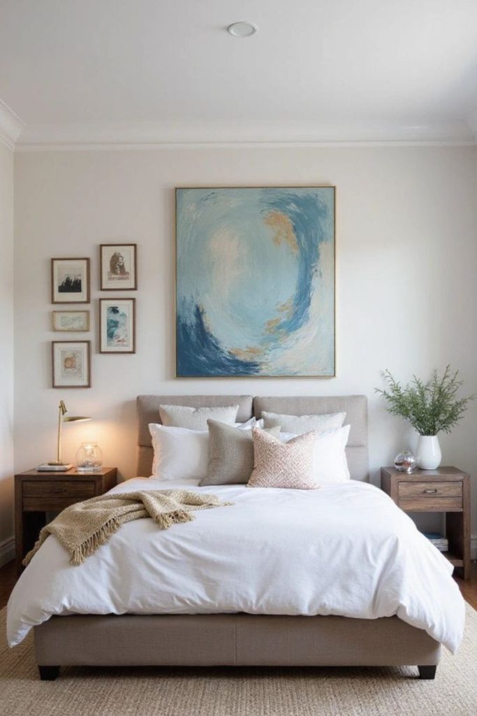 Pale blue ripples float with depth