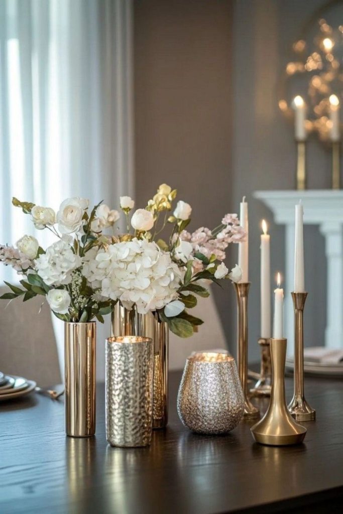 Metallic stems urban rustic edgy