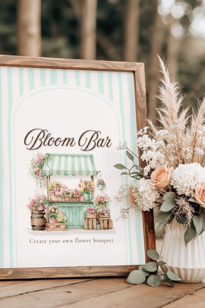 Magnolias cascading across layered timber boards