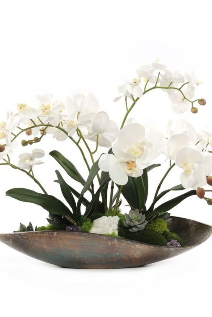 Chrome orchids angular stems modern