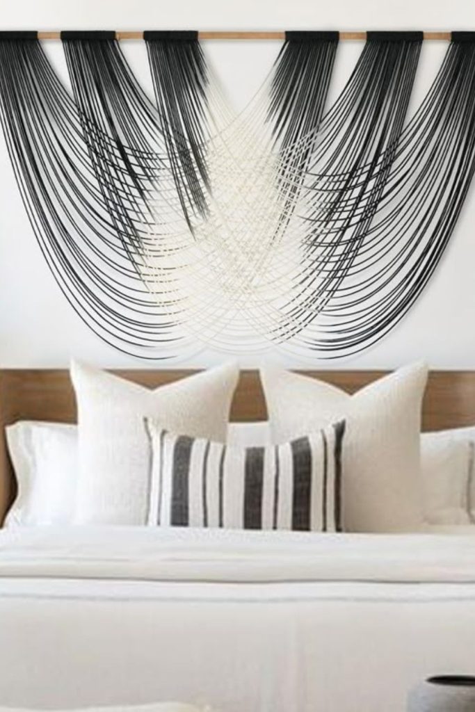 Sharp black shapes on textured background