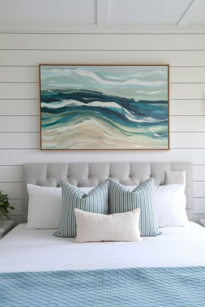 Pale teal mist drifts over sandy