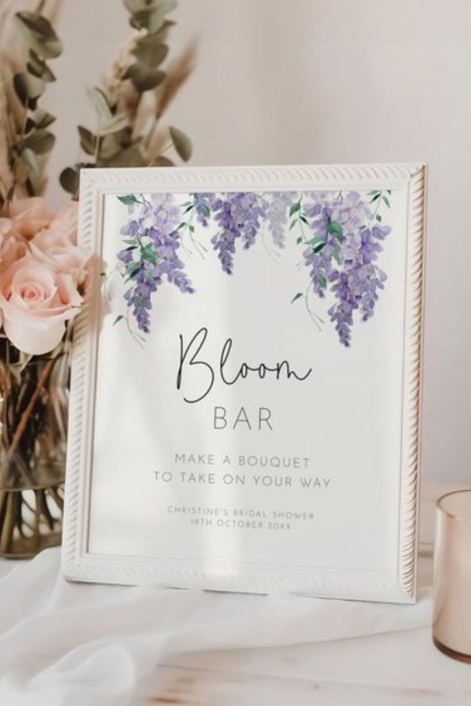 Purple orchids cascading over aged timber