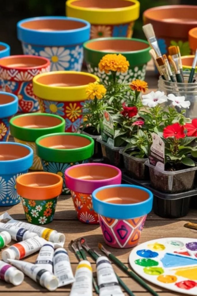 Painted garden tool character craft art