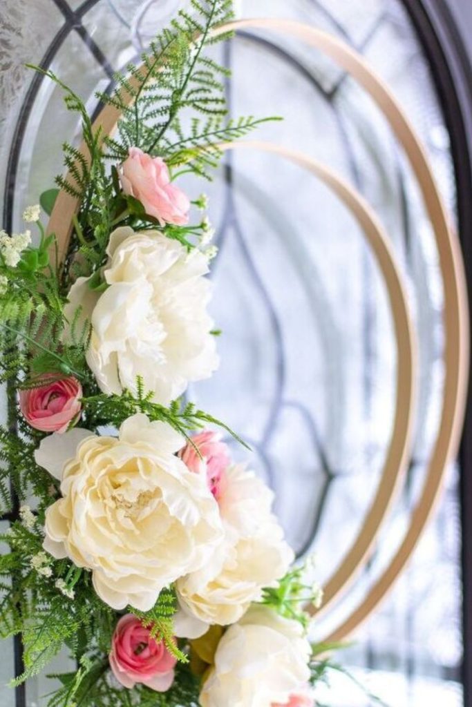 Cascading paper petals with subtle beads