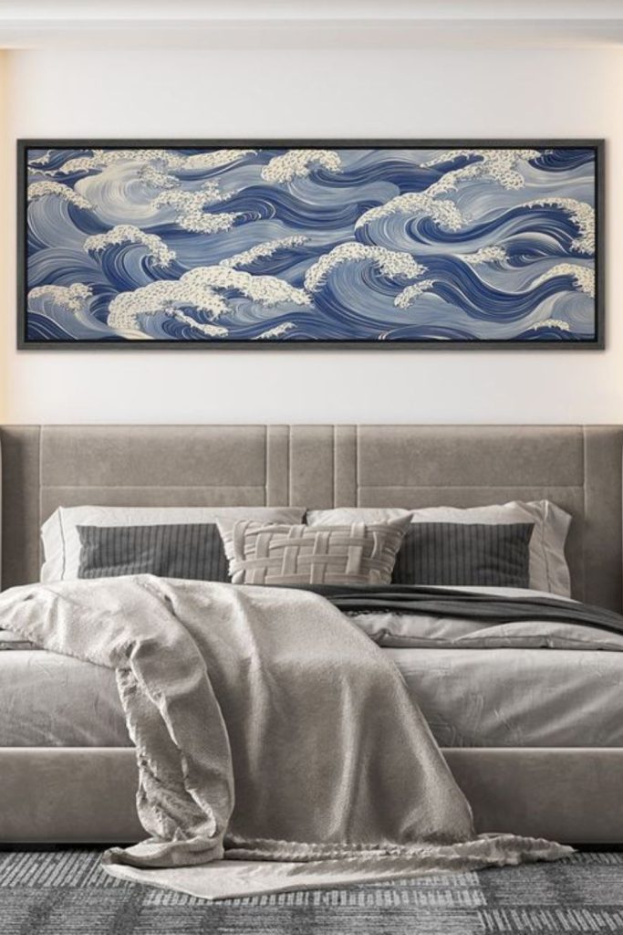 Soft blue currents curl unpredictably