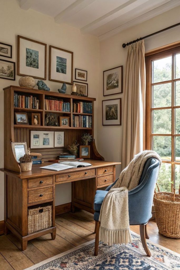 Pioneer study nook with candle desk