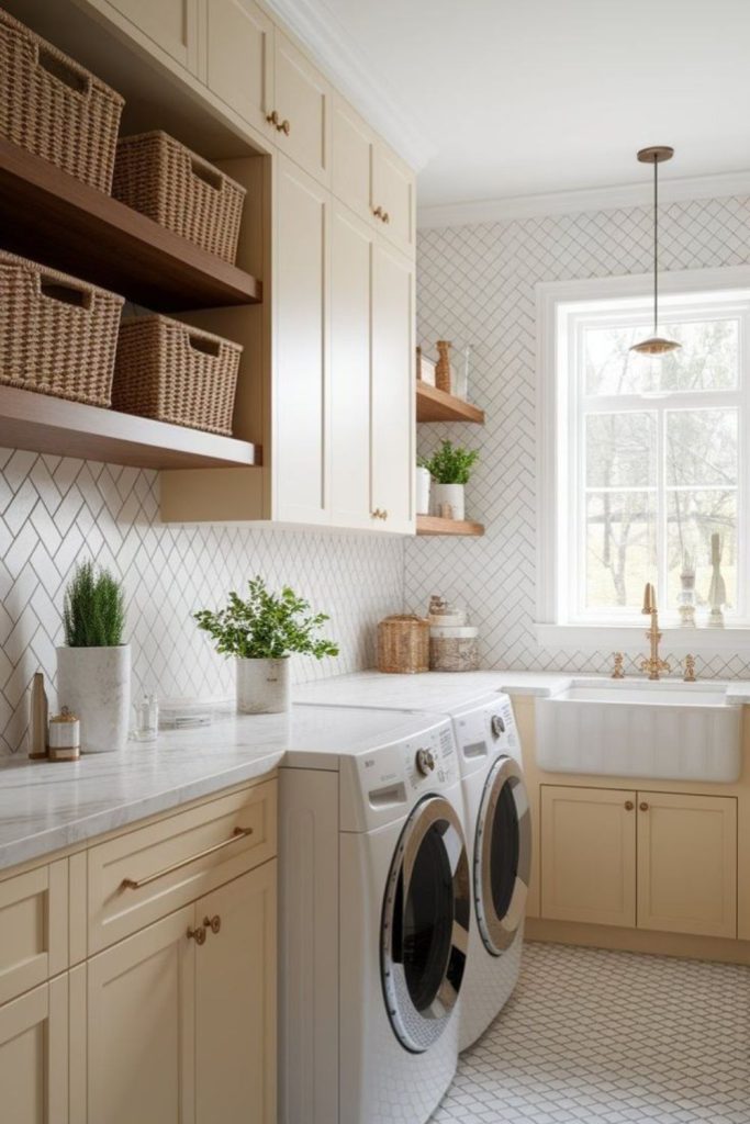 Wireframe shelving supporting metal sink basin