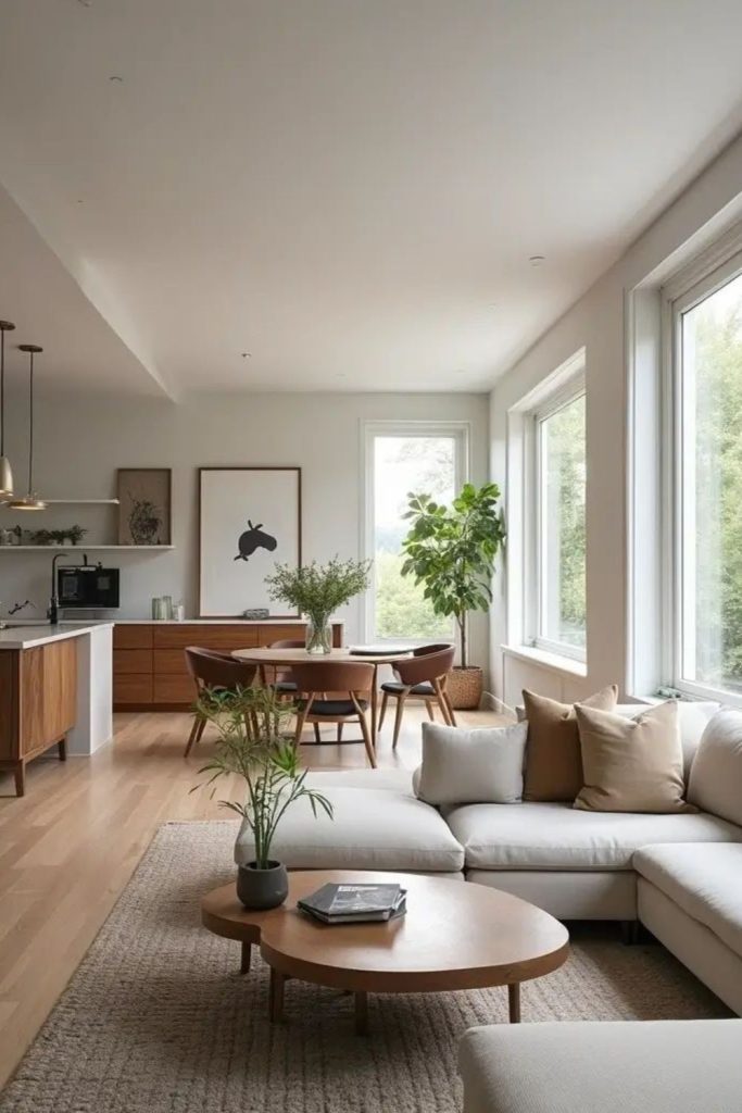 Minimalist Scandinavian interior with clean lines.