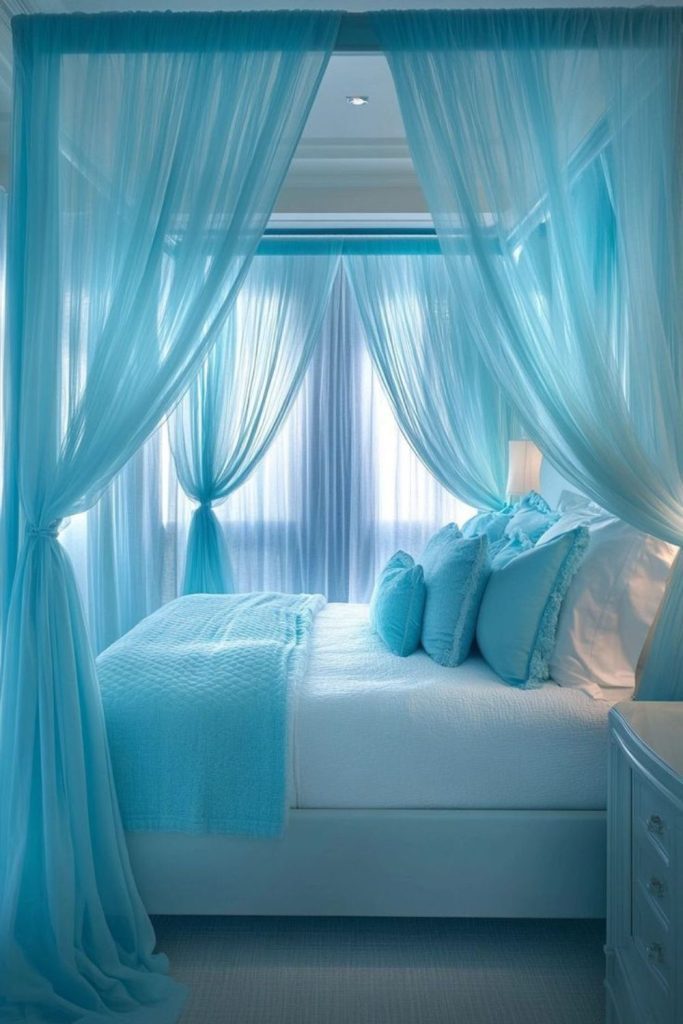 Aqua canopy with ocean-inspired vibe