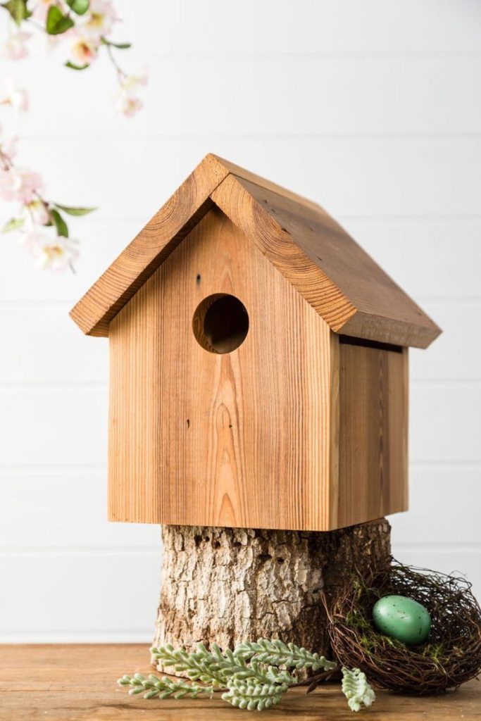 Small wooden bird house