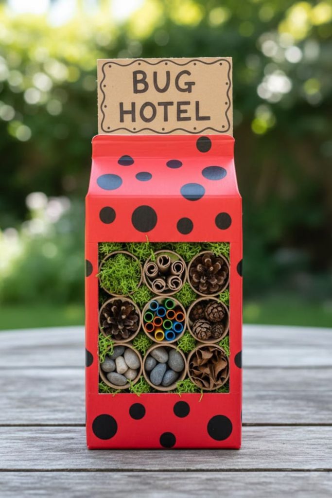Stone insect hotel garden habitat craft