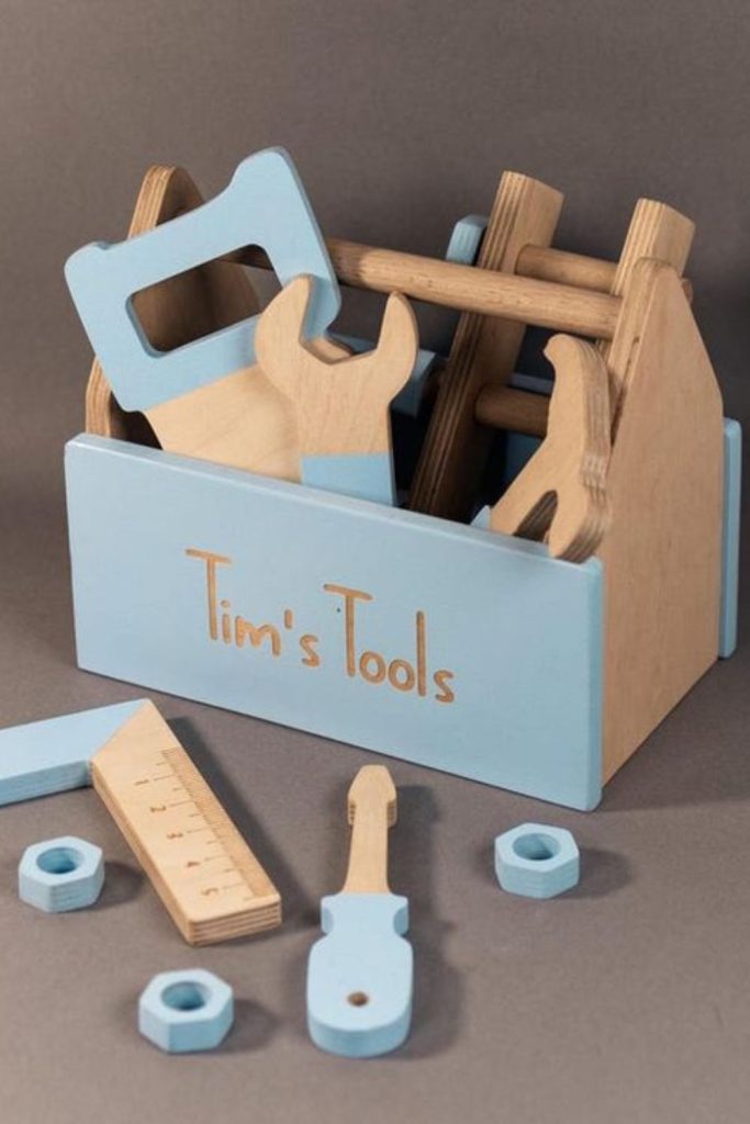 Mini wooden craft tool holder