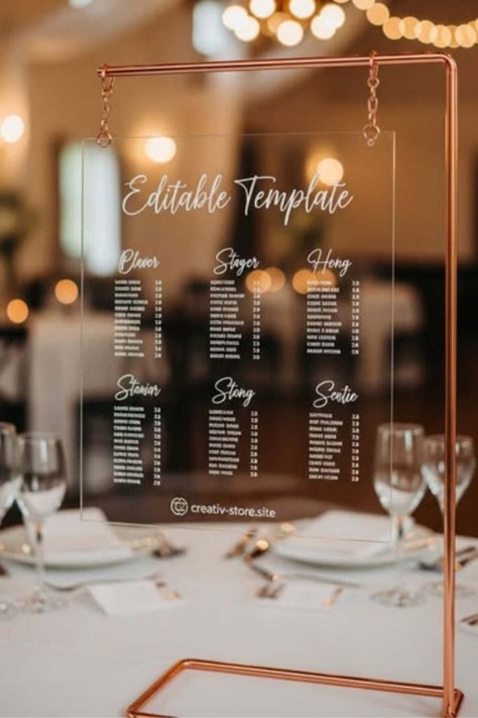 Transparent hanging glass elegant bar sign