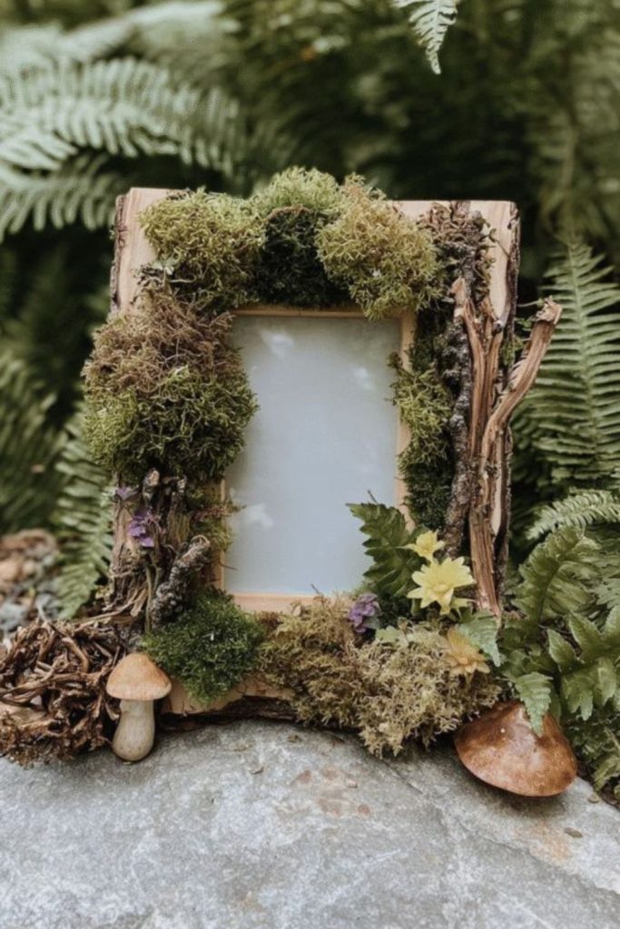 Rustic twig mirror garden frames craft