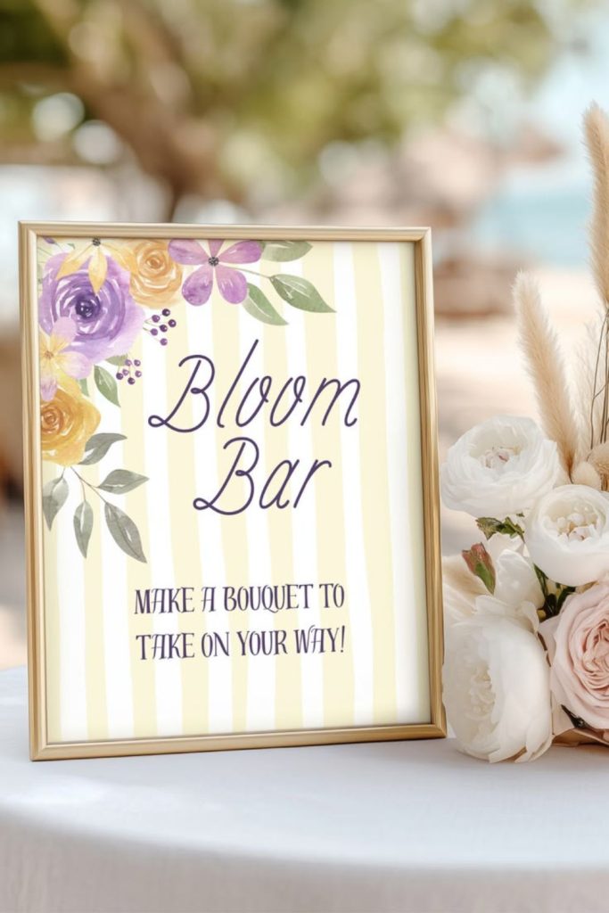 Violet blooms clustering over layered rustic boards