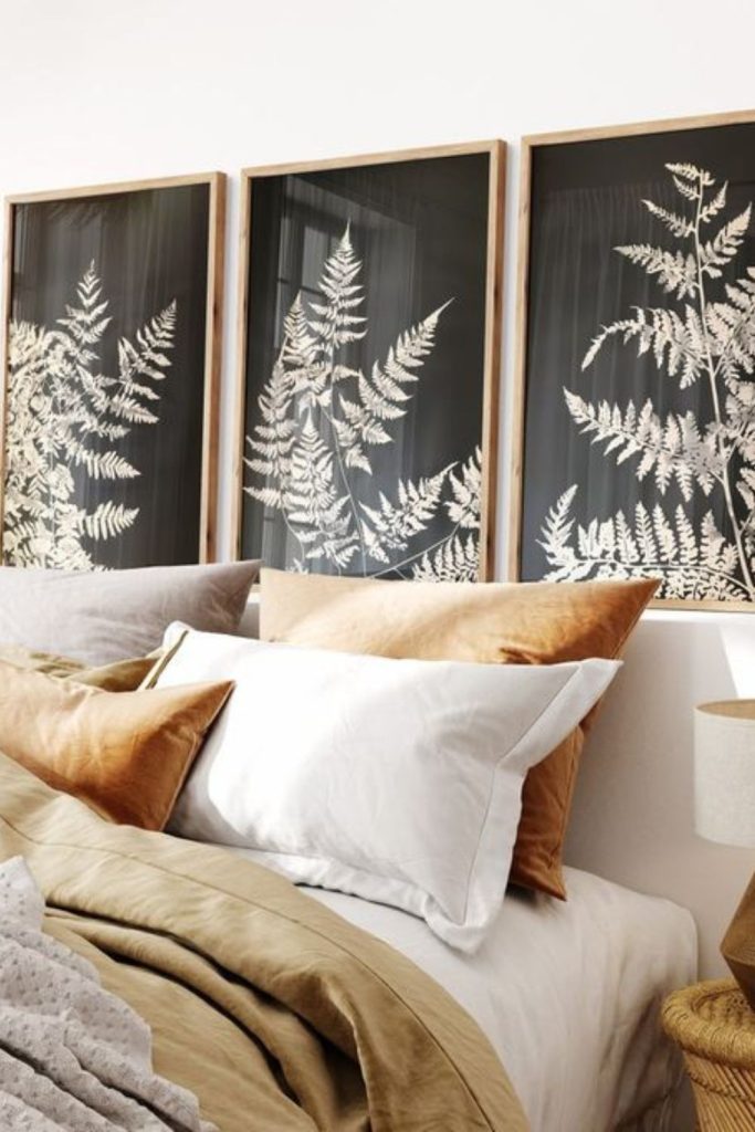 Untamed forest leaves in layered panels