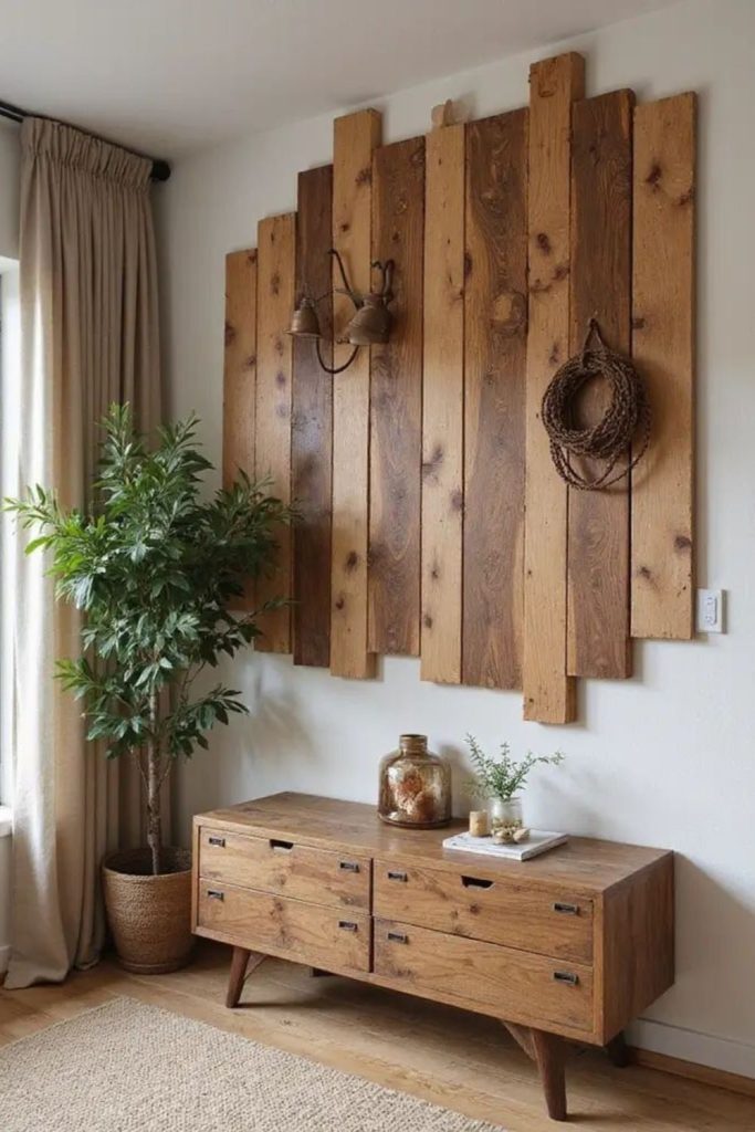 Wall-mounted wooden spice rack shelf