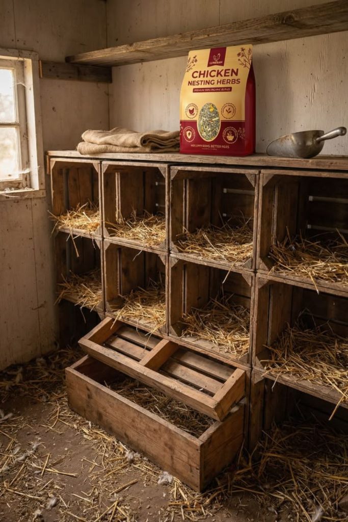 Antique crate vintage coop interior design