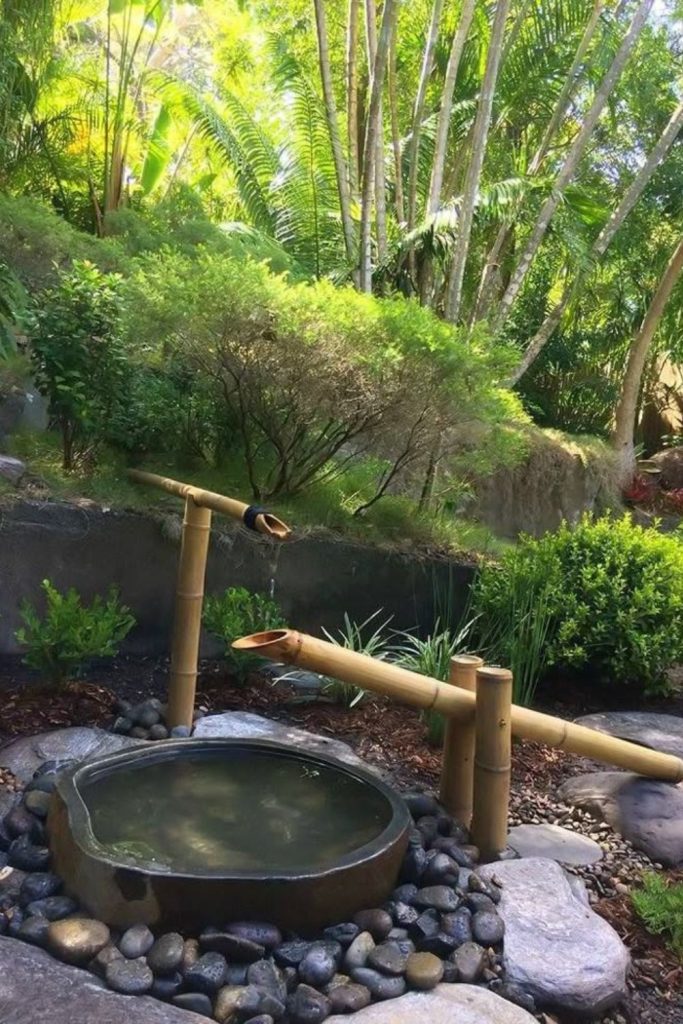 Bamboo drainage tunnel natural runoff pipe