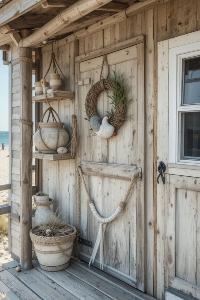 Bohemian colorful eclectic chicken coop interior