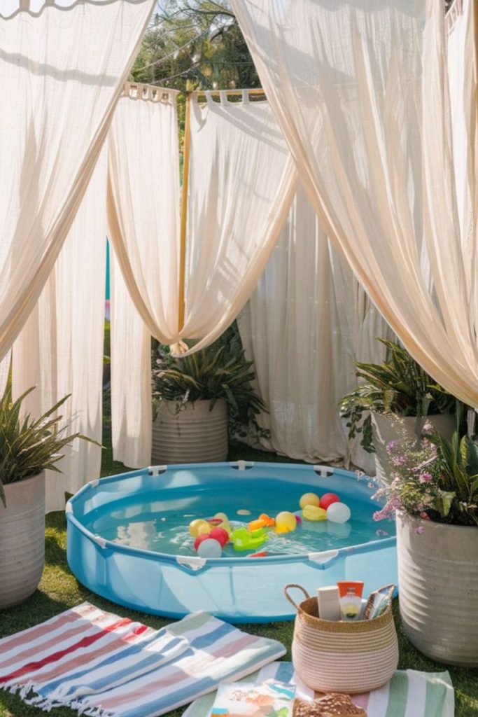 Soft meadow lawn open toddler play field