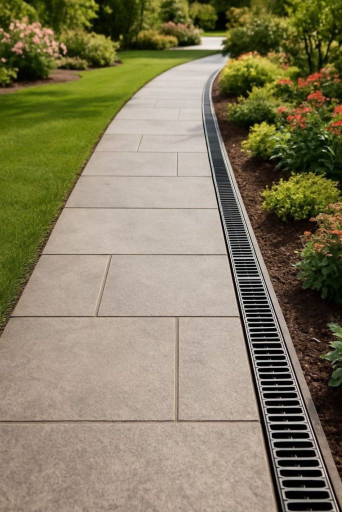 Channel drain patio surface water grate