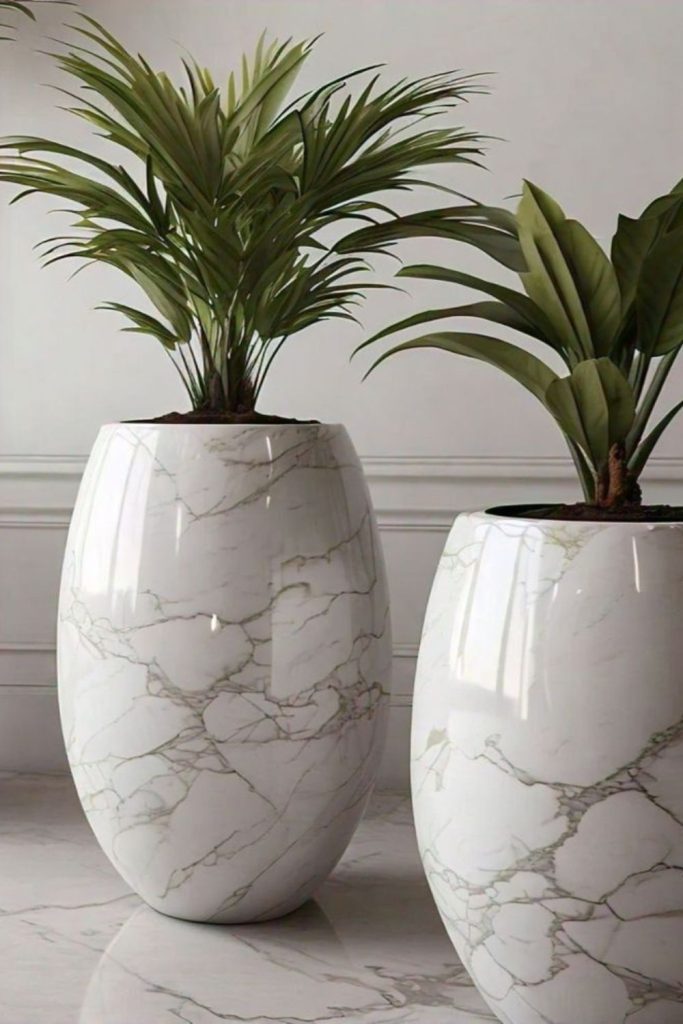 Concrete prism minimalist outdoor planter block