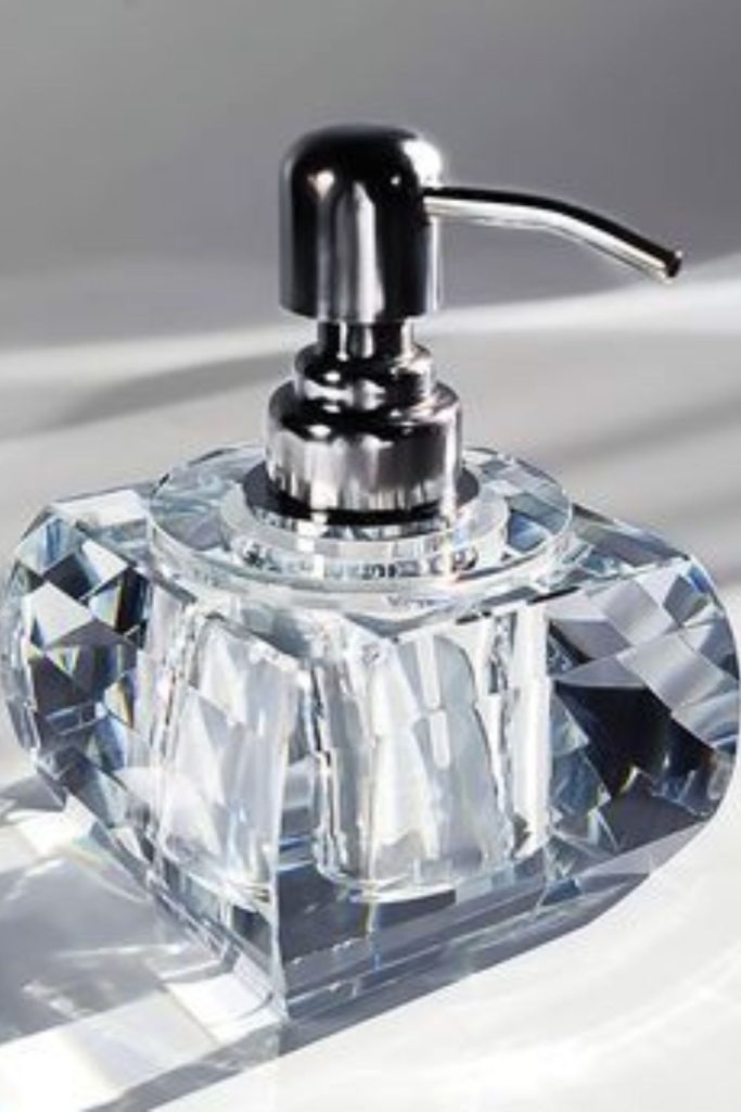 Crystal ice prism soap dispenser