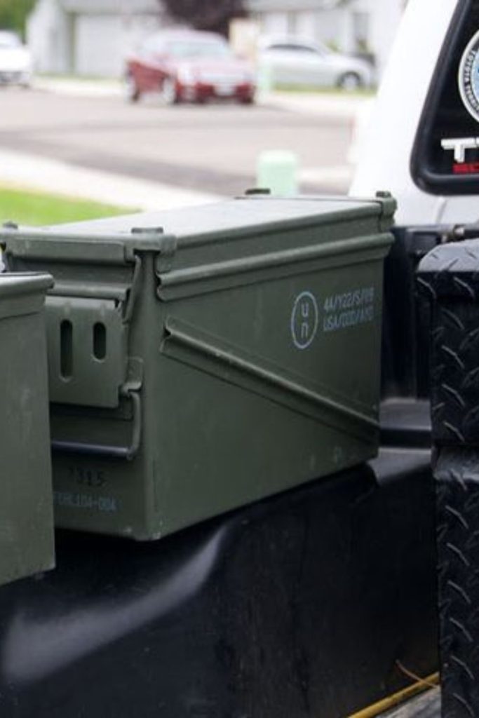 Repurposed ammo can rugged storage box system