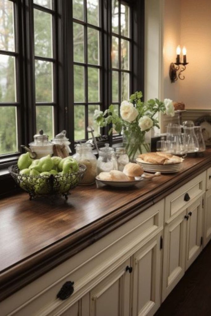 Dark wood heritage classic kitchen styling
