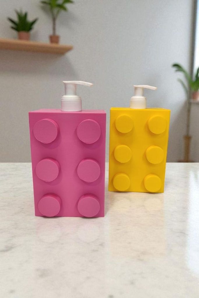 Pixel block digital soap dispenser