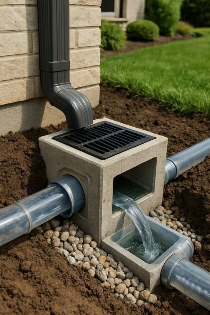 Downspout extension runoff foundation protection pipe