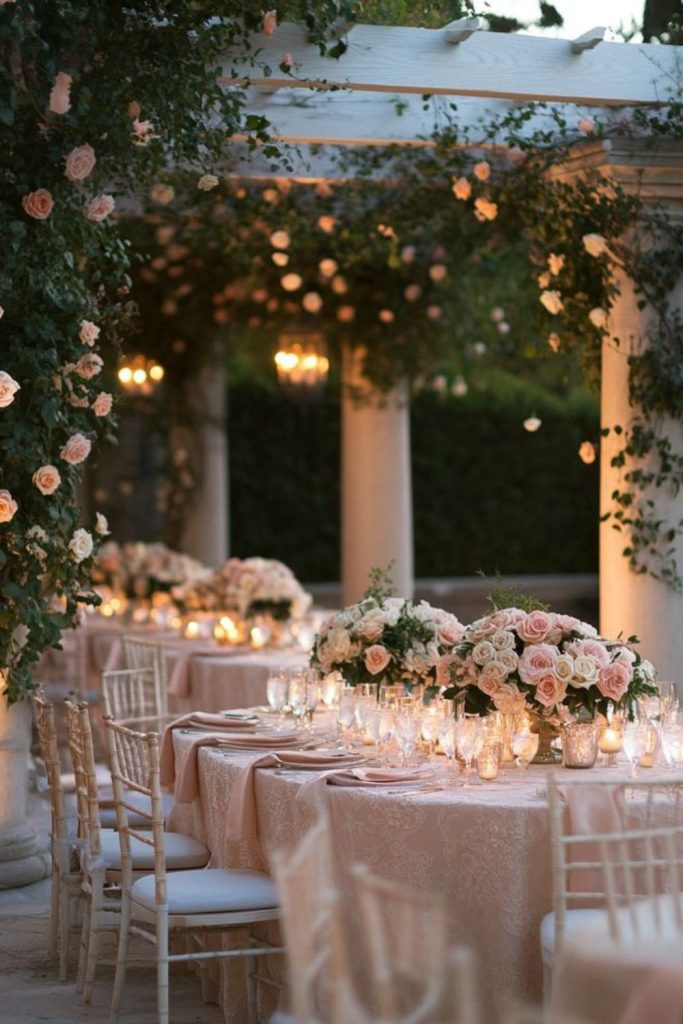 Enchanted rose maze garden party