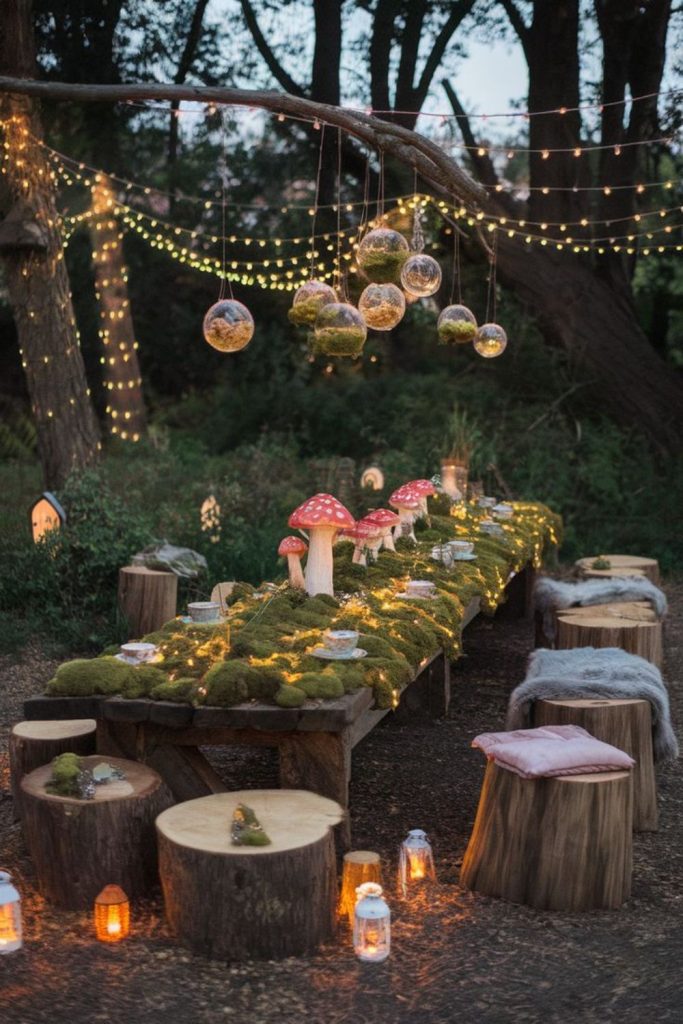 Forest edge enchanted circle party