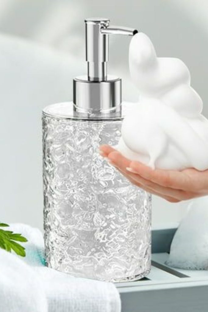 Frosted ice style soap dispenser