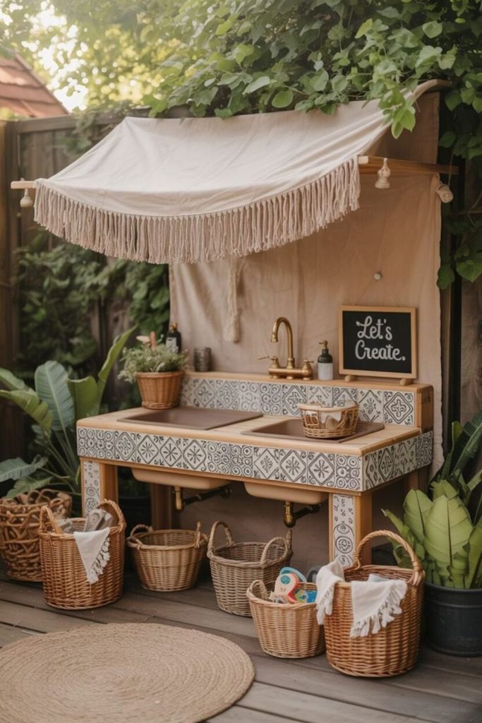 Garden corner hidden mud kitchen retreat