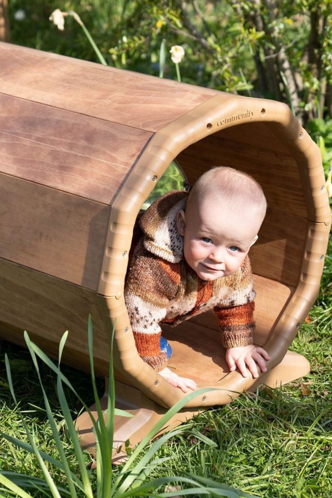 Crawl tunnel garden adventure exploration play patch