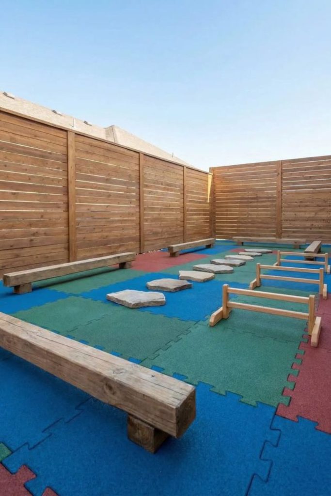 Giant puzzle floor kids interactive play grid.