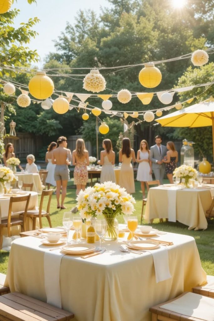 Golden citrus grove celebration party