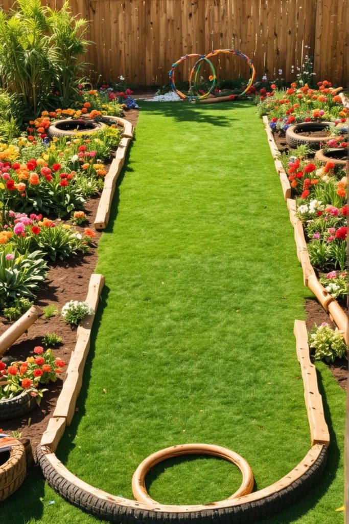 Grass maze discovery learning outdoor toddler field