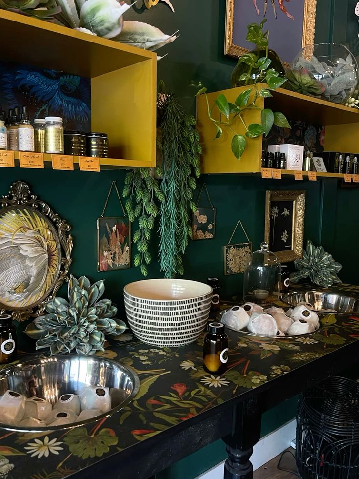 Herbal green apothecary modern kitchen lab