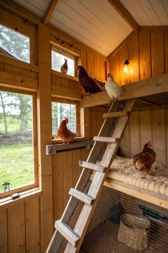 Hybrid indoor outdoor coop interior style