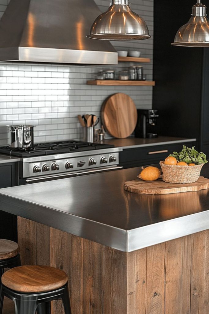 Industrial steel urban loft kitchen vibe