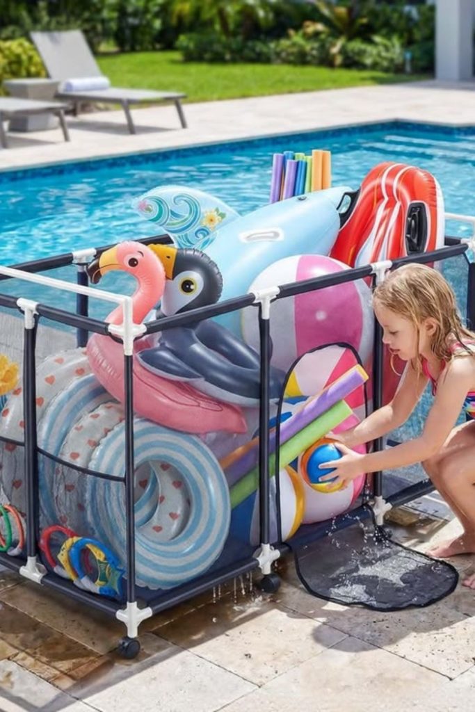 Zip bags compressing inflatable pool floats