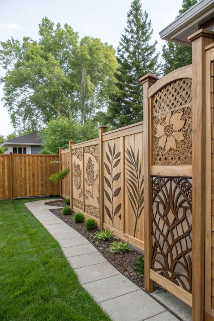 Lattice layered garden privacy wall