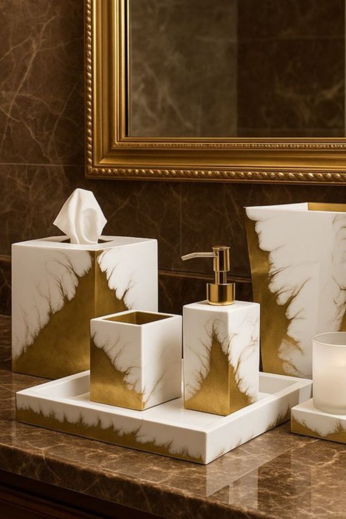 Luxury marble gold soap dispenser