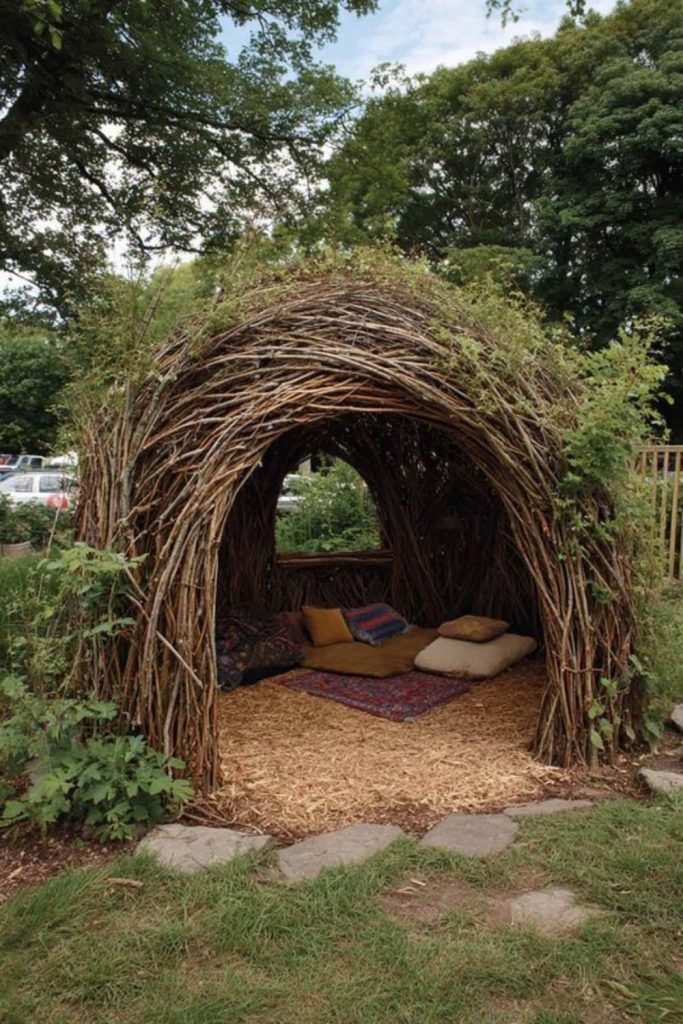 Mini jungle hideout den kids adventure fabric bamboo