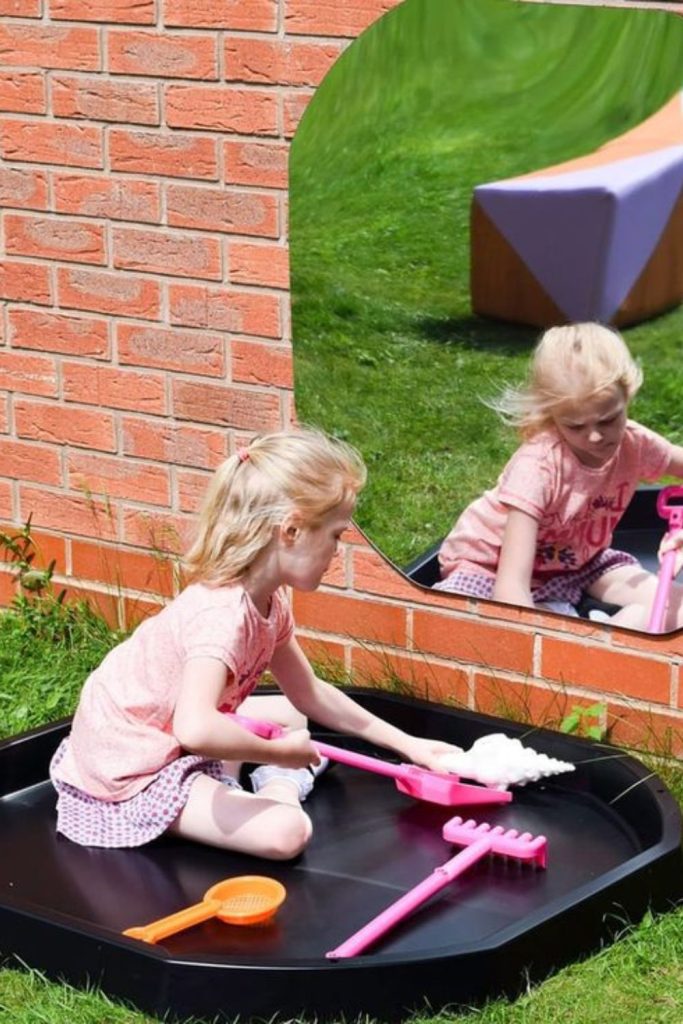 Mirror reflection play visual toddler discovery corner
