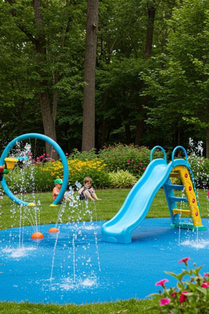Slide water splash fun toddler activity zone